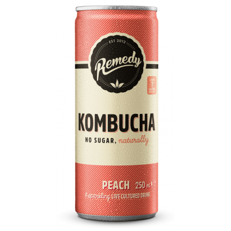Remedy Kombucha Peach - 12 x 250ml